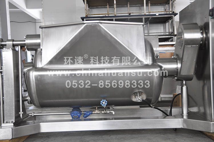 可傾斜式物料攪拌鍋，一鍵觸屏操作